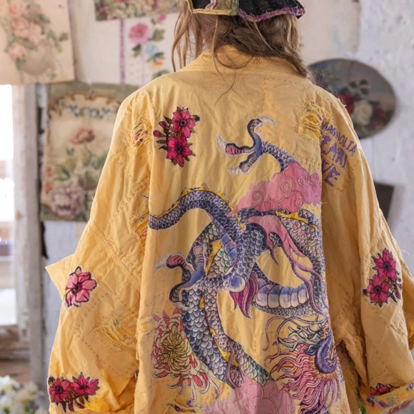 🐉NWT MAGNOLIA PEARL Dragon Romani Kimono🐉 - Picture 11 of 12